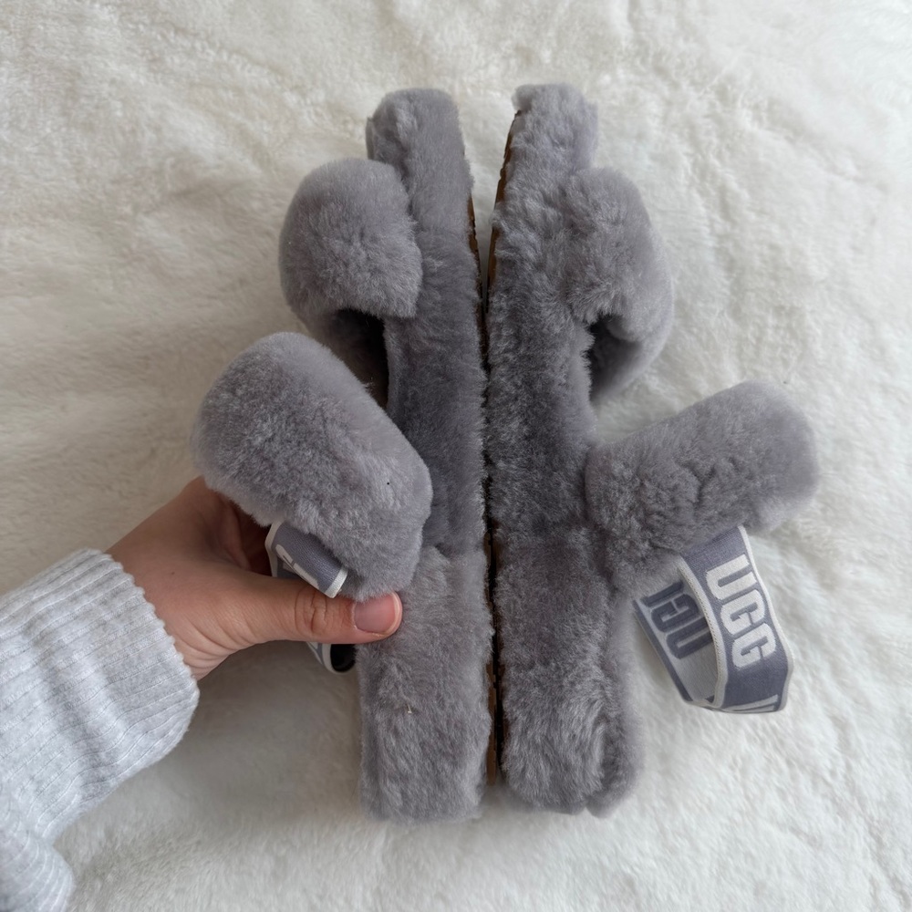 UGG Oh Yeah Slippers Gray/Purple Size 8 - Picture 10 of 11